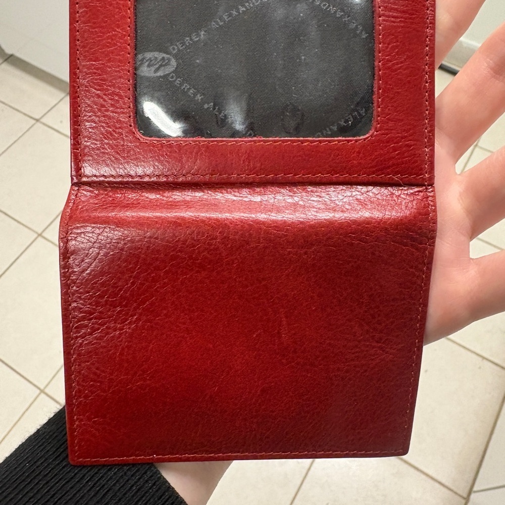 Derek Alexander Red Leather Organizer Bag with matching Wallet - Picture 13 of 14